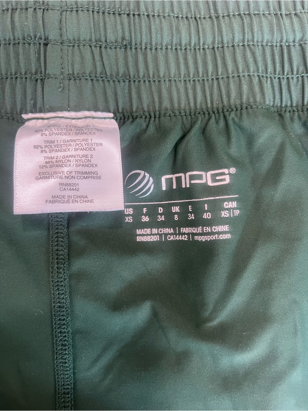 Women’s Athletic Shorts - Dark Green - Picture 6 of 8
